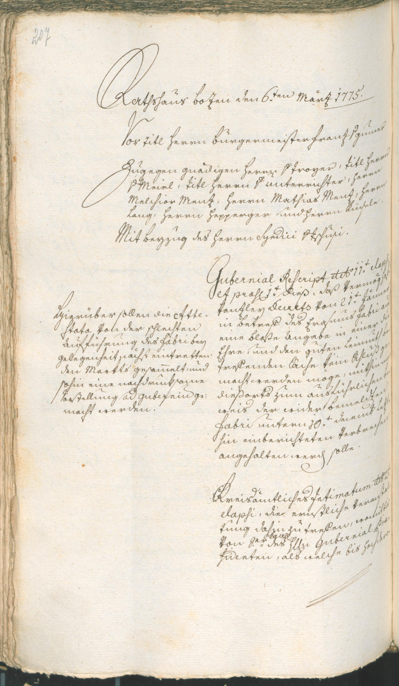 Archivio Storico della Città di Bolzano - BOhisto protocollo consiliare 1774/77 