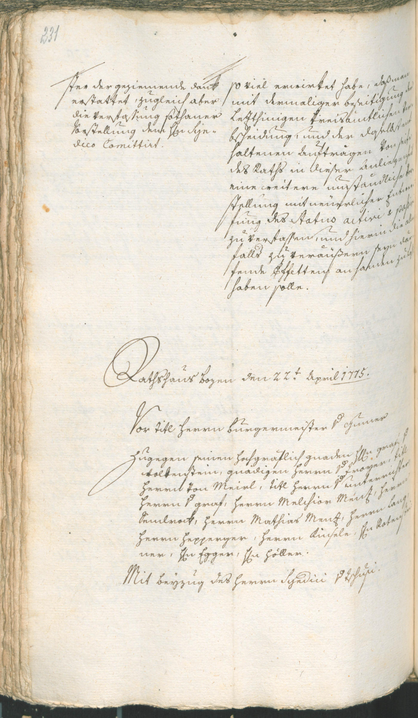 Civic Archives of Bozen-Bolzano - BOhisto Ratsprotokoll 1774/77 