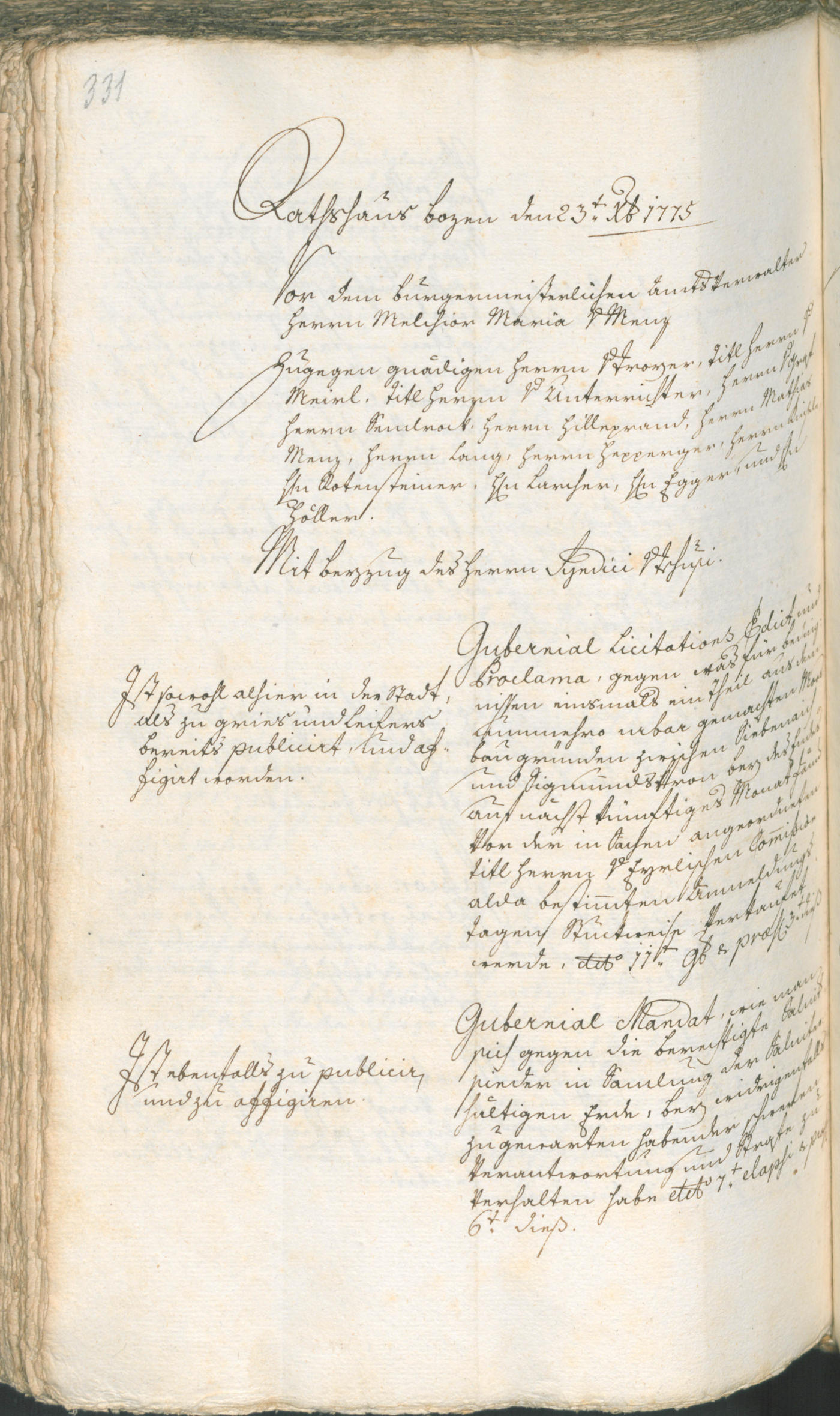 Civic Archives of Bozen-Bolzano - BOhisto Ratsprotokoll 1774/77 