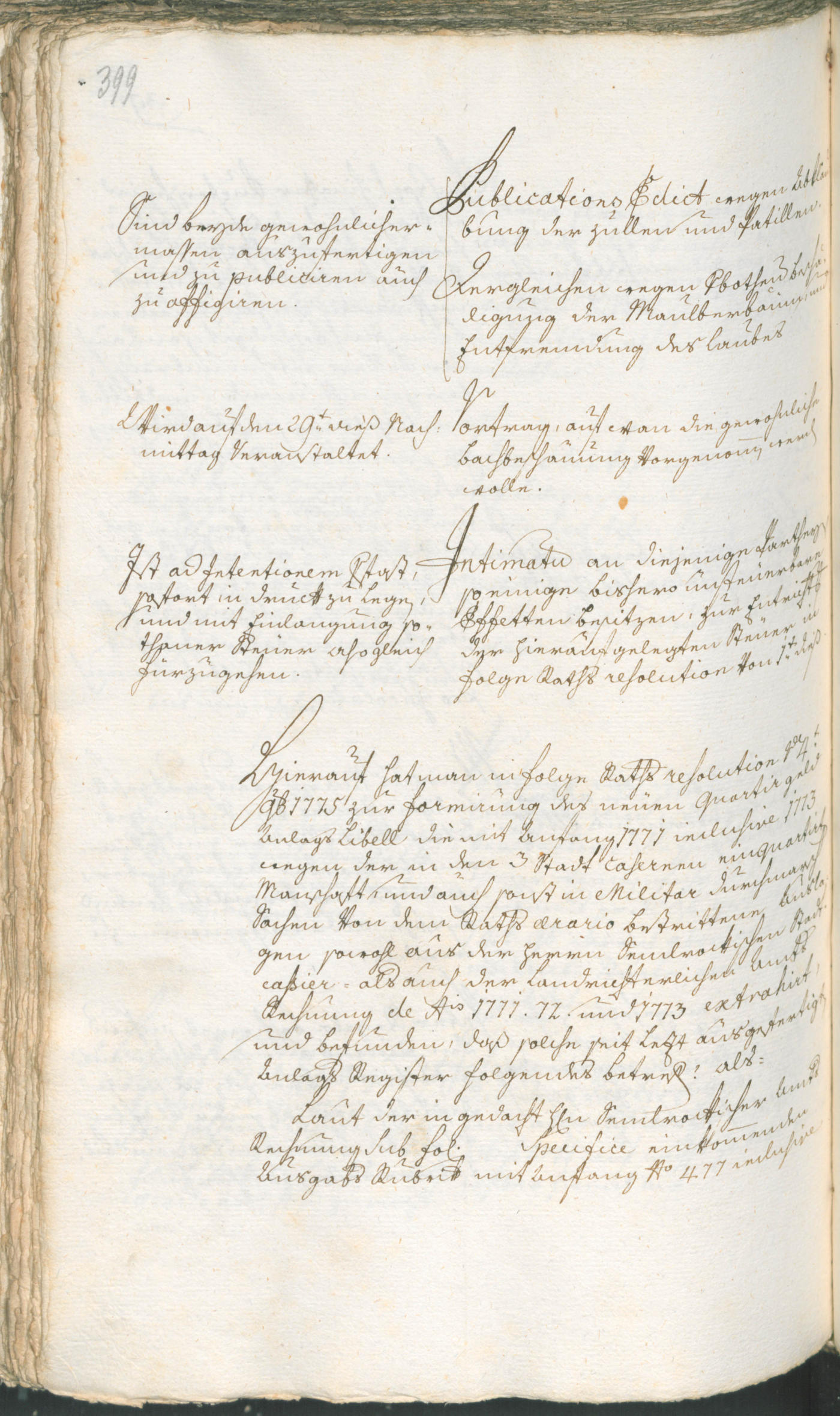 Stadtarchiv Bozen - BOhisto Ratsprotokoll 1774/77 