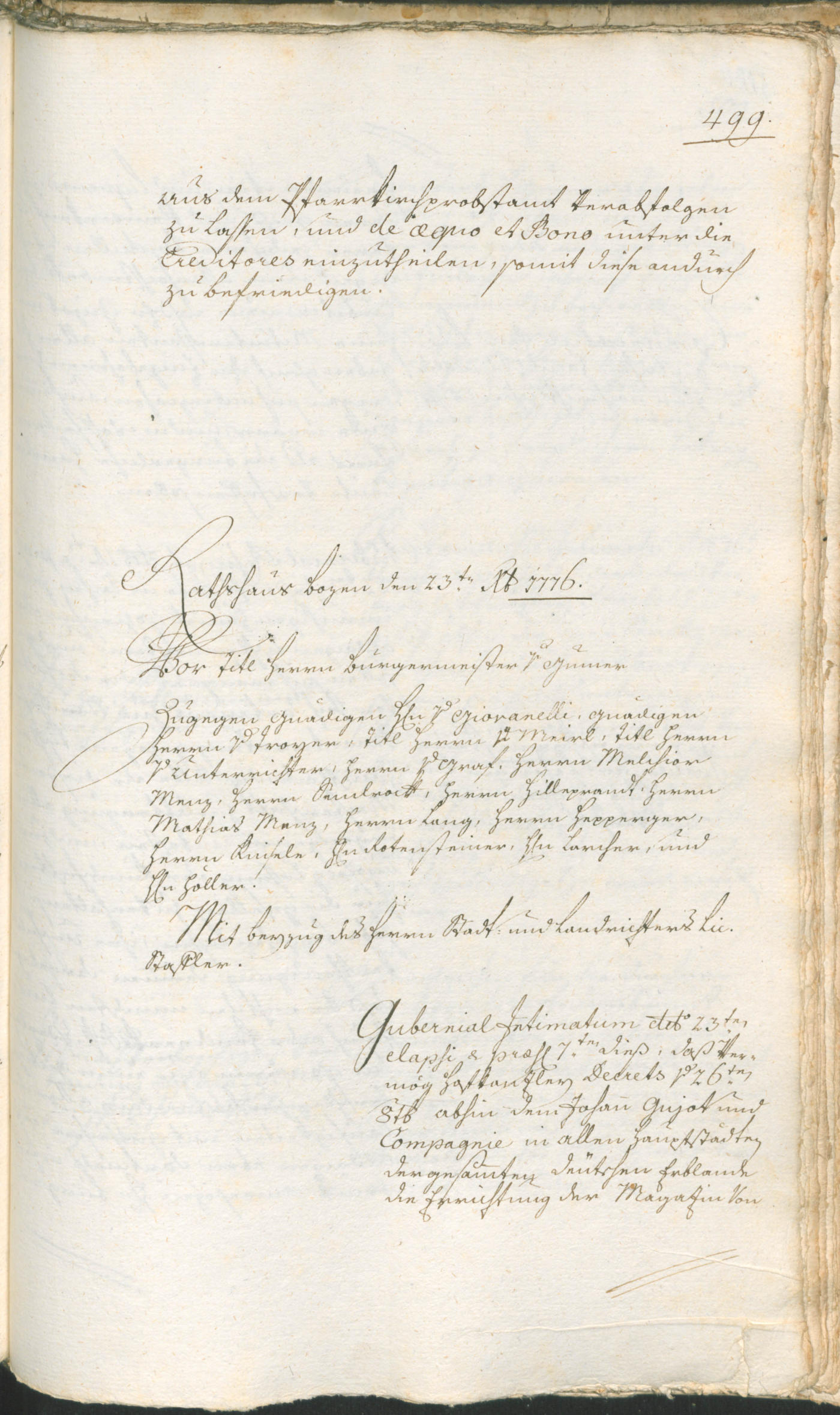 Stadtarchiv Bozen - BOhisto Ratsprotokoll 1774/77 