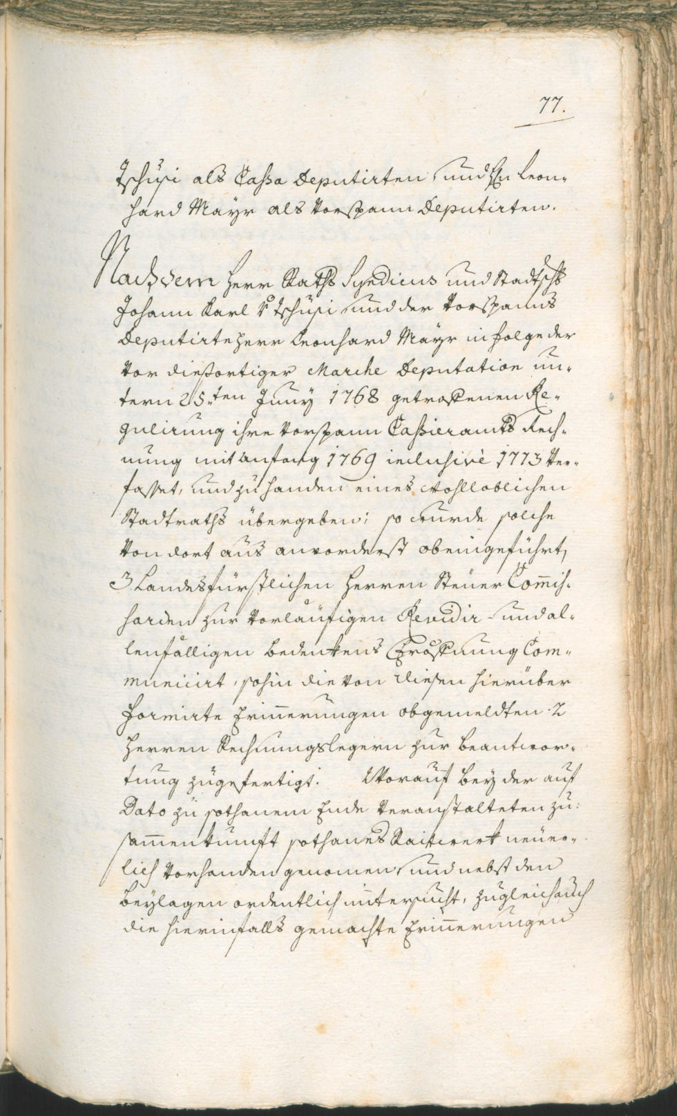 Stadtarchiv Bozen - BOhisto Ratsprotokoll 1774/77 