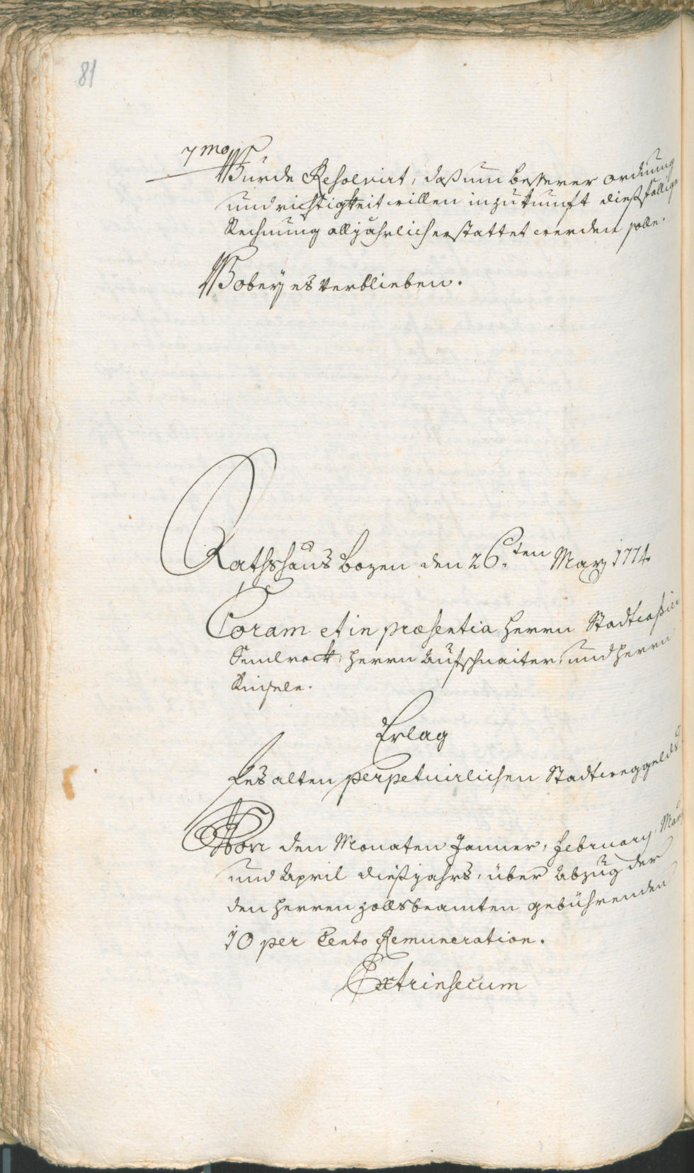 Civic Archives of Bozen-Bolzano - BOhisto Ratsprotokoll 1774/77 