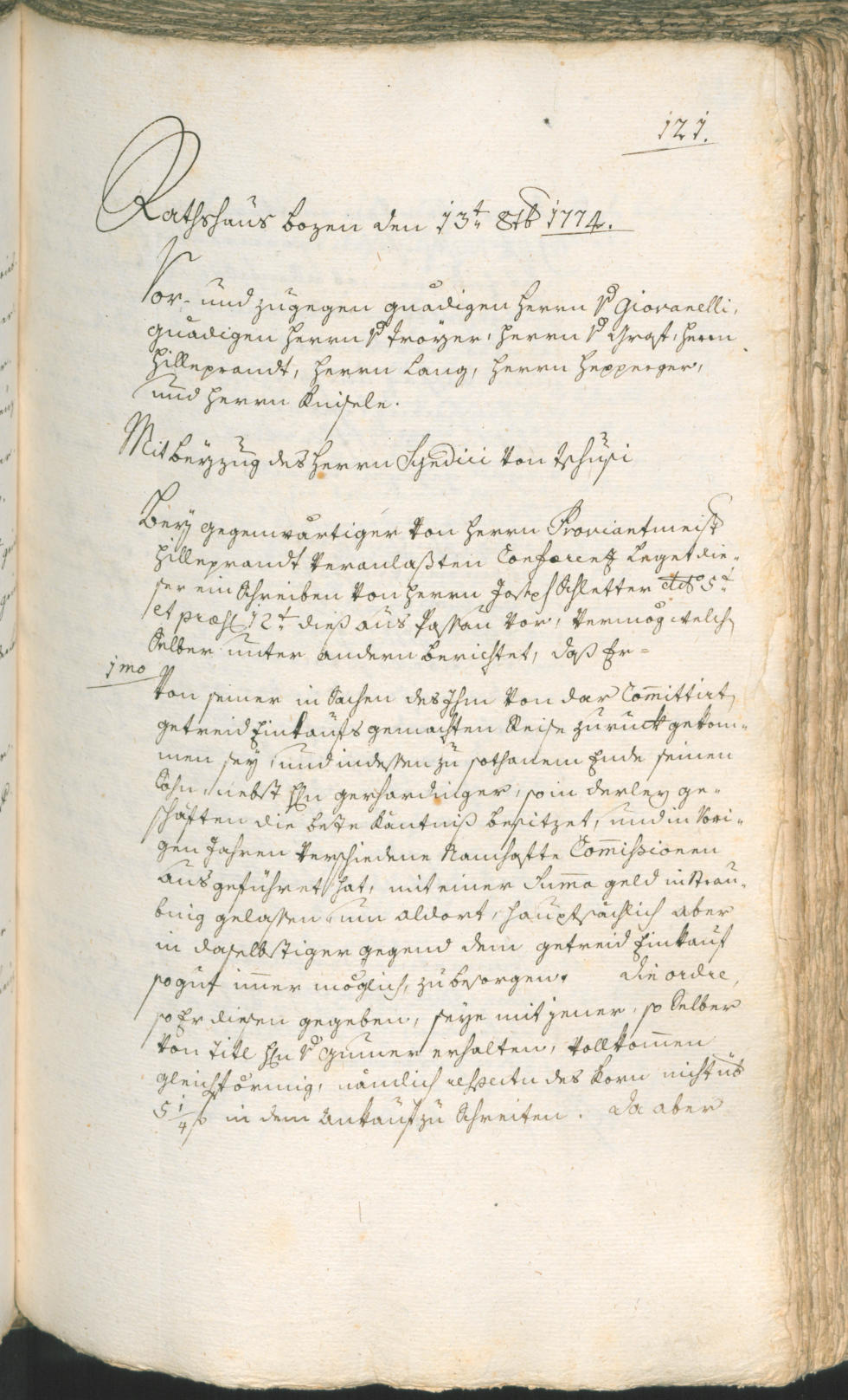 Civic Archives of Bozen-Bolzano - BOhisto Ratsprotokoll 1774/77 