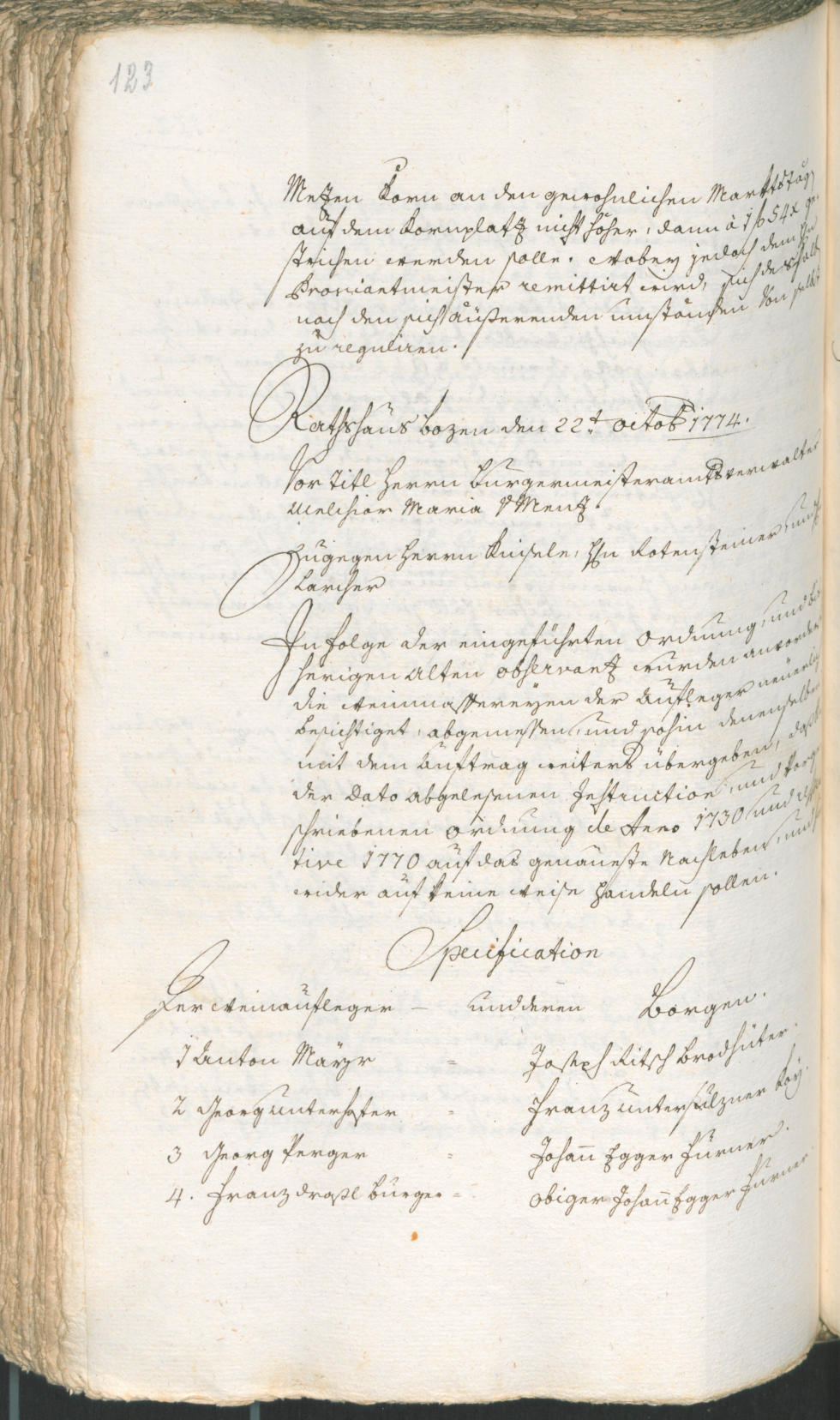 Civic Archives of Bozen-Bolzano - BOhisto Ratsprotokoll 1774/77 