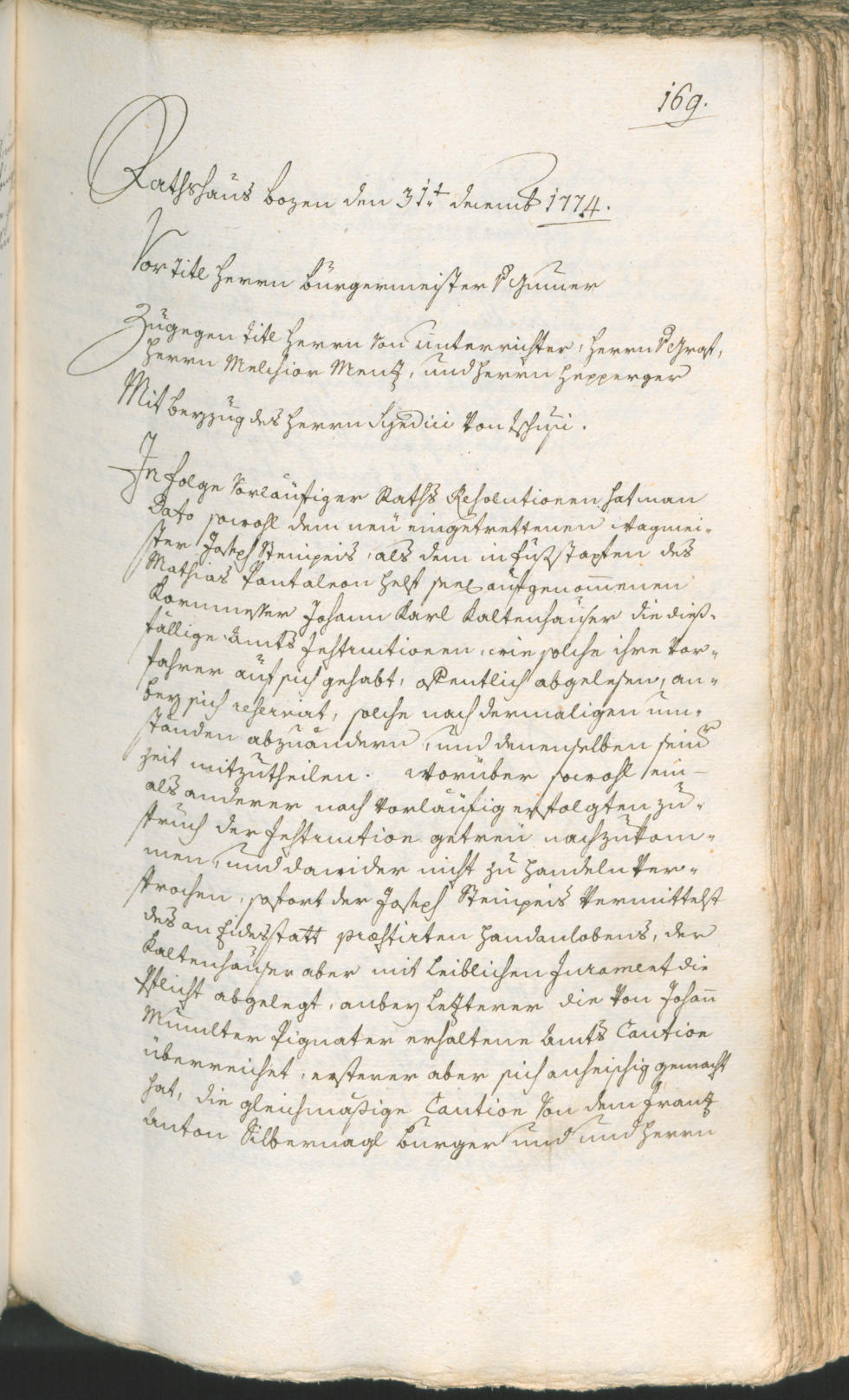 Archivio Storico della Città di Bolzano - BOhisto protocollo consiliare 1774/77 