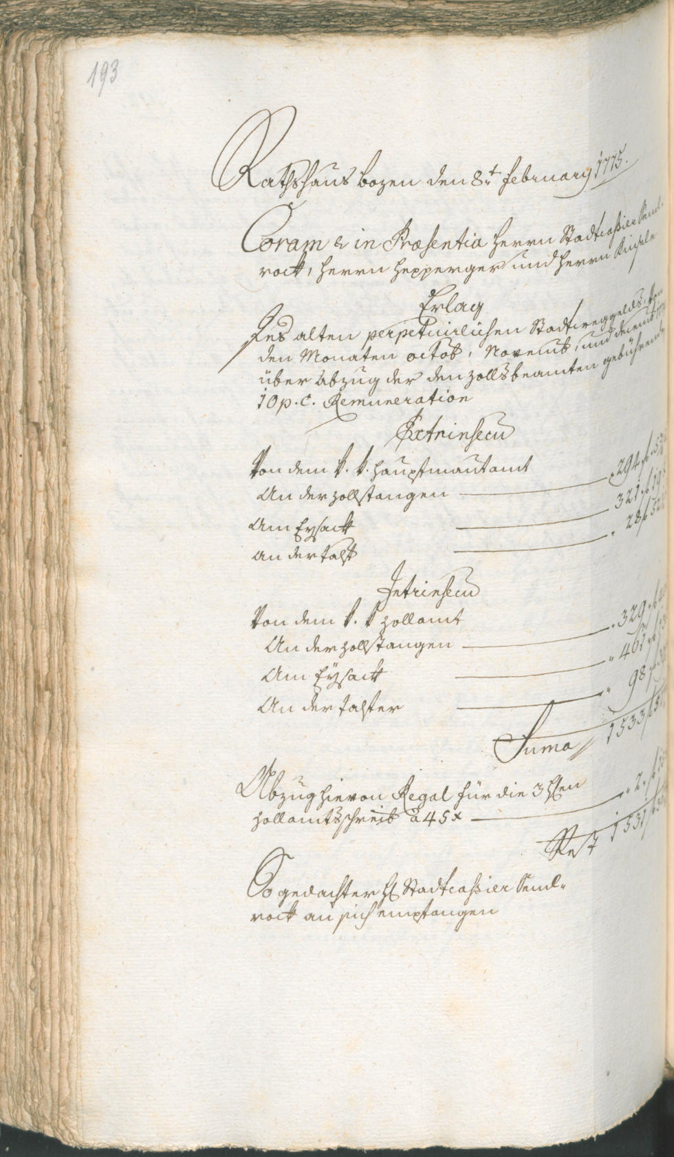 Stadtarchiv Bozen - BOhisto Ratsprotokoll 1774/77 