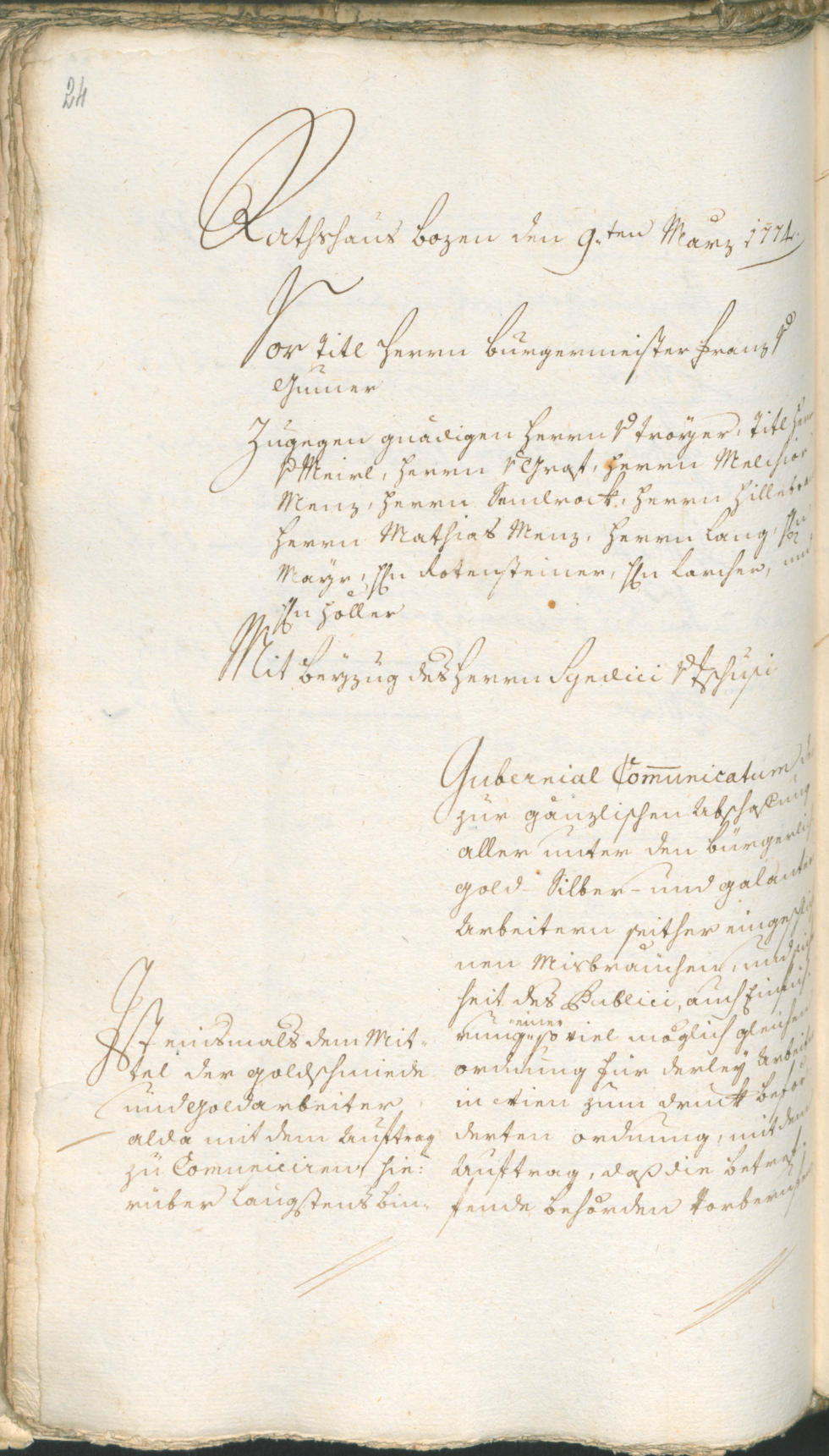 Archivio Storico della Città di Bolzano - BOhisto protocollo consiliare 1774/77 