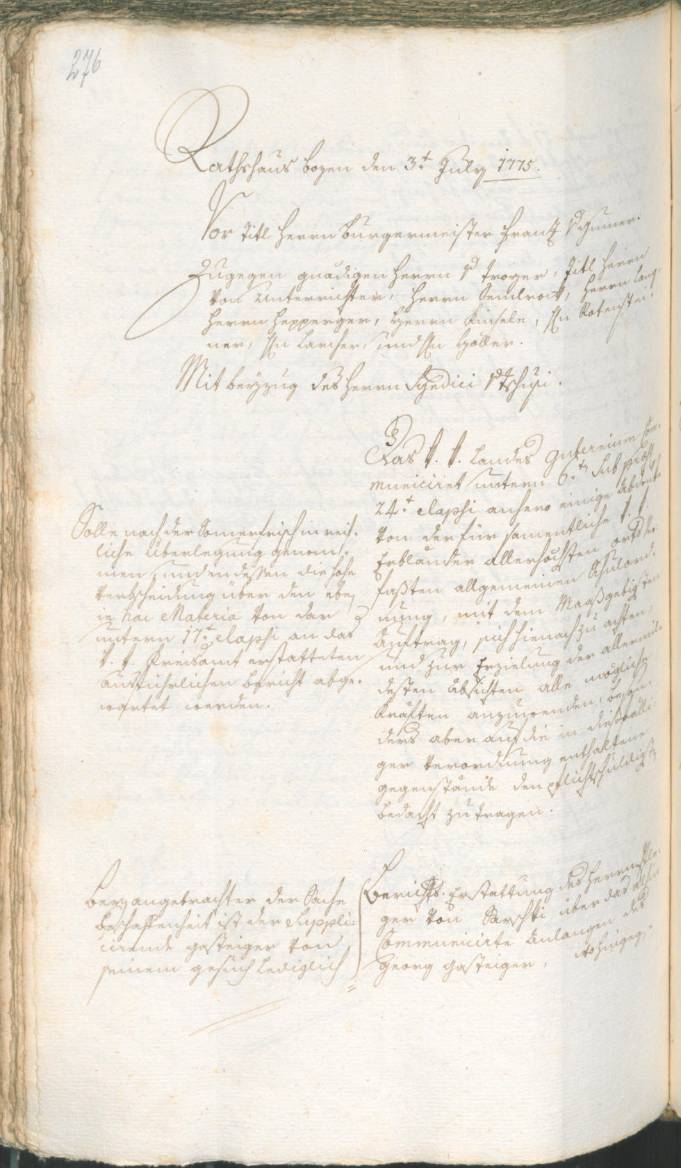 Archivio Storico della Città di Bolzano - BOhisto protocollo consiliare 1774/77 