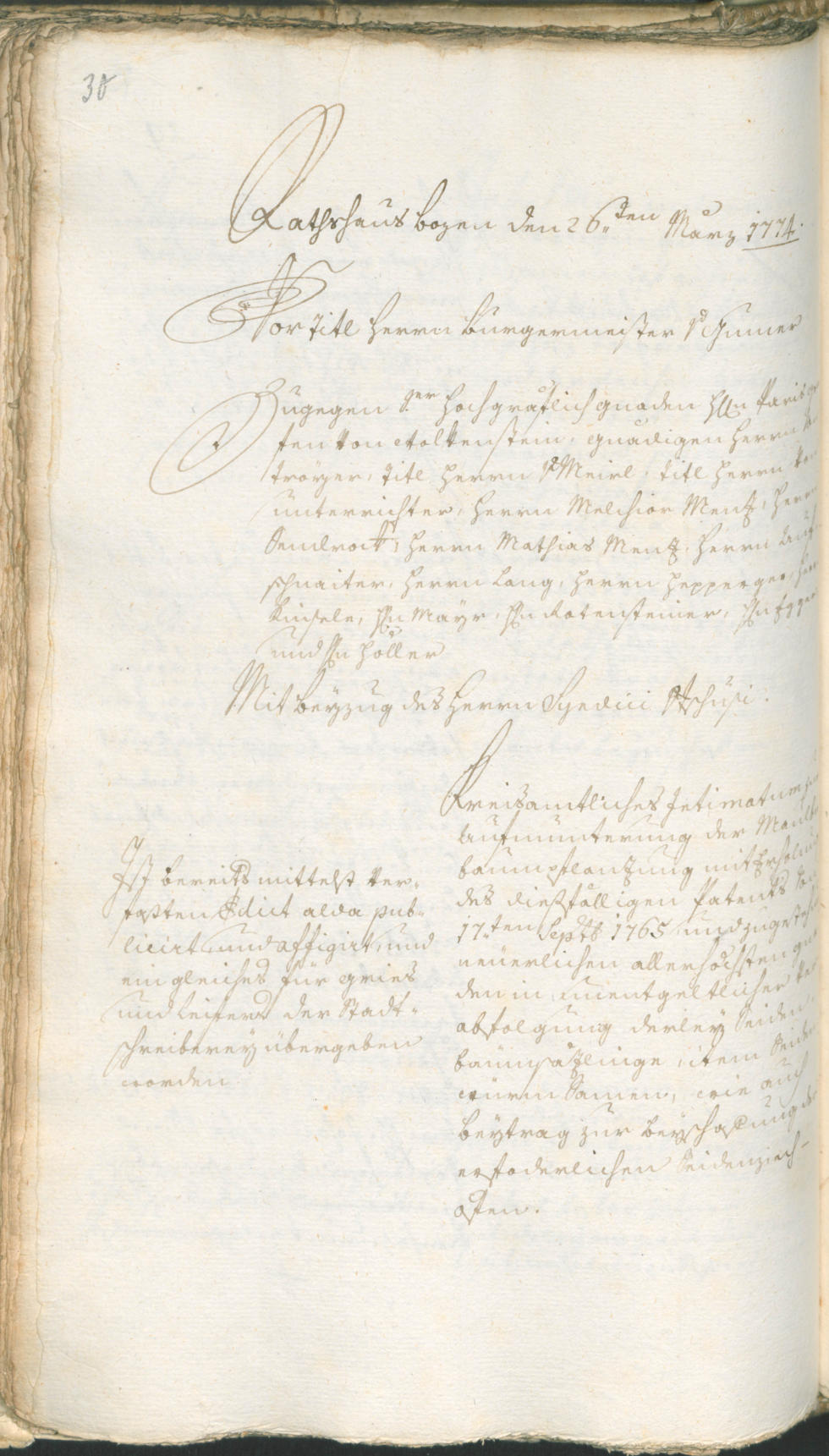 Archivio Storico della Città di Bolzano - BOhisto protocollo consiliare 1774/77 