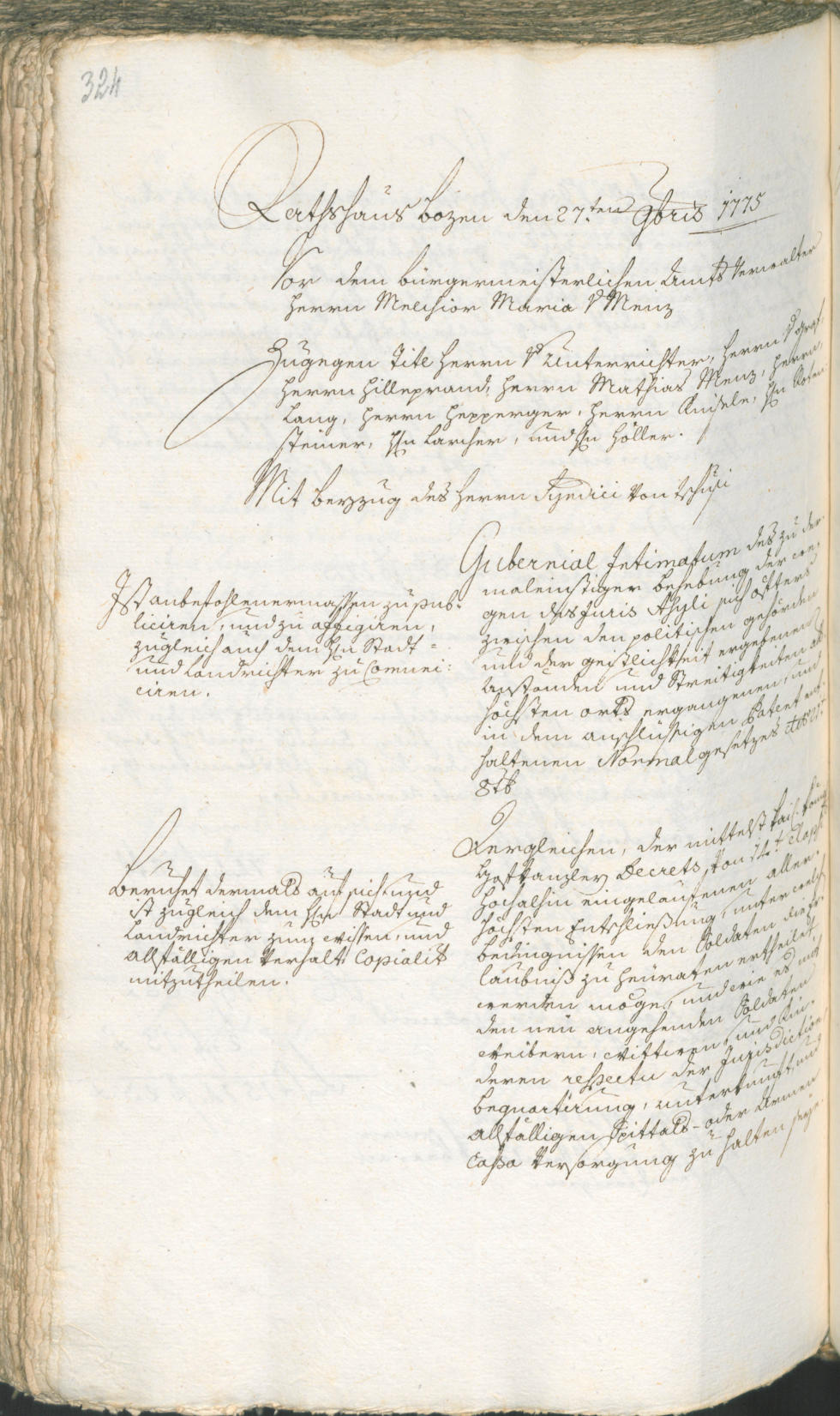 Archivio Storico della Città di Bolzano - BOhisto protocollo consiliare 1774/77 