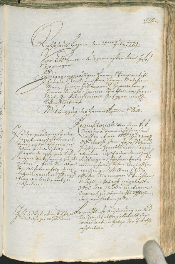 Civic Archives of Bozen-Bolzano - BOhisto Ratsprotokoll 1777/80 