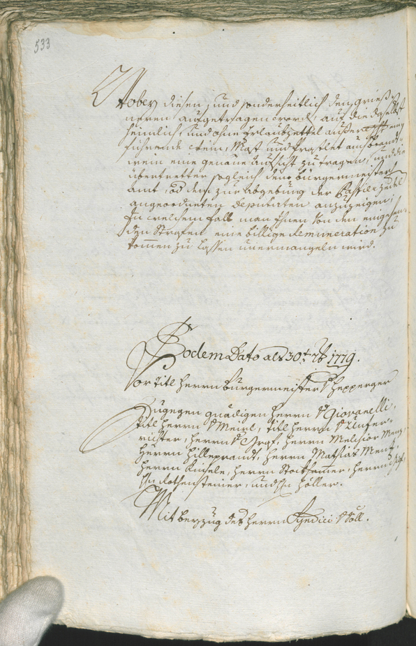 Archivio Storico della Città di Bolzano - BOhisto protocollo consiliare 1777/80 