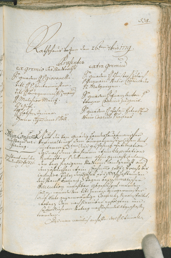 Civic Archives of Bozen-Bolzano - BOhisto Ratsprotokoll 1777/80 