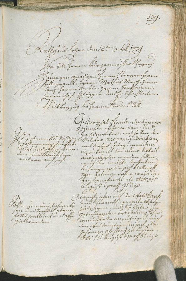 Civic Archives of Bozen-Bolzano - BOhisto Ratsprotokoll 1777/80 