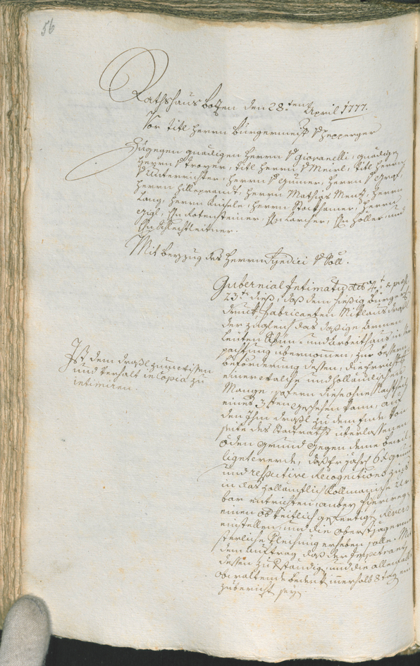 Civic Archives of Bozen-Bolzano - BOhisto Ratsprotokoll 1777/80 