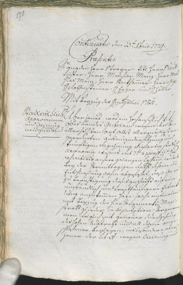 Stadtarchiv Bozen - BOhisto Ratsprotokoll 1777/80 