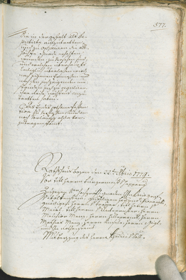 Civic Archives of Bozen-Bolzano - BOhisto Ratsprotokoll 1777/80 