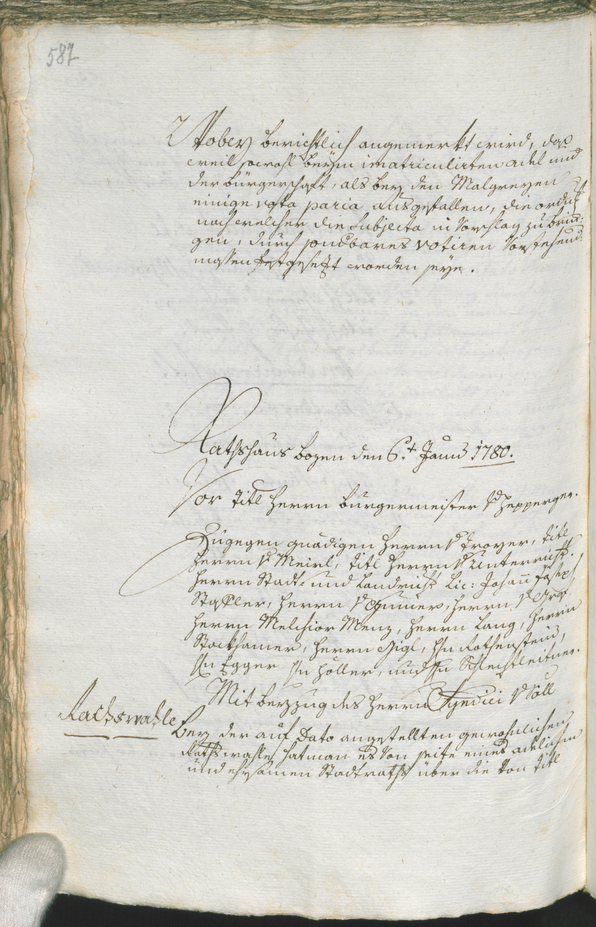 Civic Archives of Bozen-Bolzano - BOhisto Ratsprotokoll 1777/80 