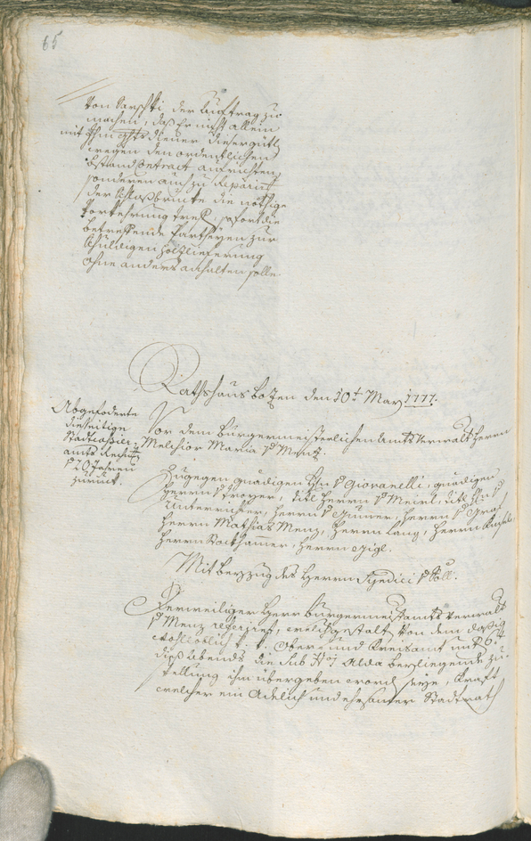 Stadtarchiv Bozen - BOhisto Ratsprotokoll 1777/80 