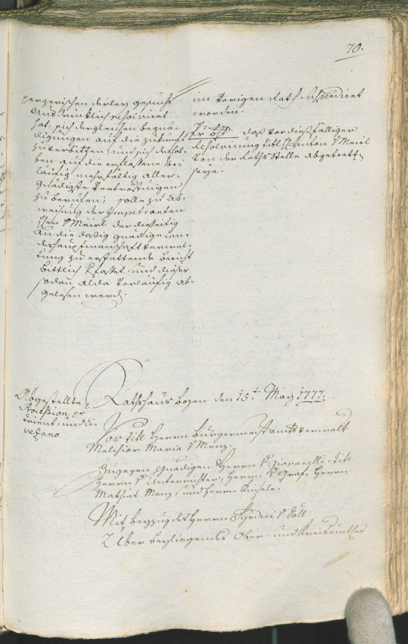 Civic Archives of Bozen-Bolzano - BOhisto Ratsprotokoll 1777/80 