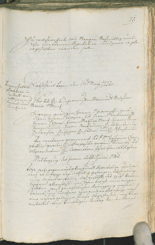 Civic Archives of Bozen-Bolzano - BOhisto Ratsprotokoll 1777/80 