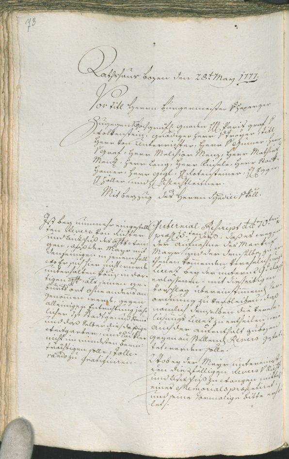 Civic Archives of Bozen-Bolzano - BOhisto Ratsprotokoll 1777/80 