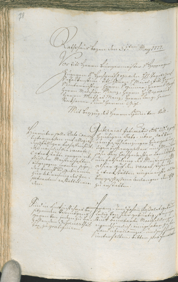 Archivio Storico della Città di Bolzano - BOhisto protocollo consiliare 1777/80 