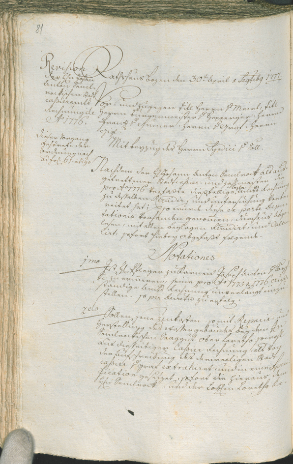 Civic Archives of Bozen-Bolzano - BOhisto Ratsprotokoll 1777/80 