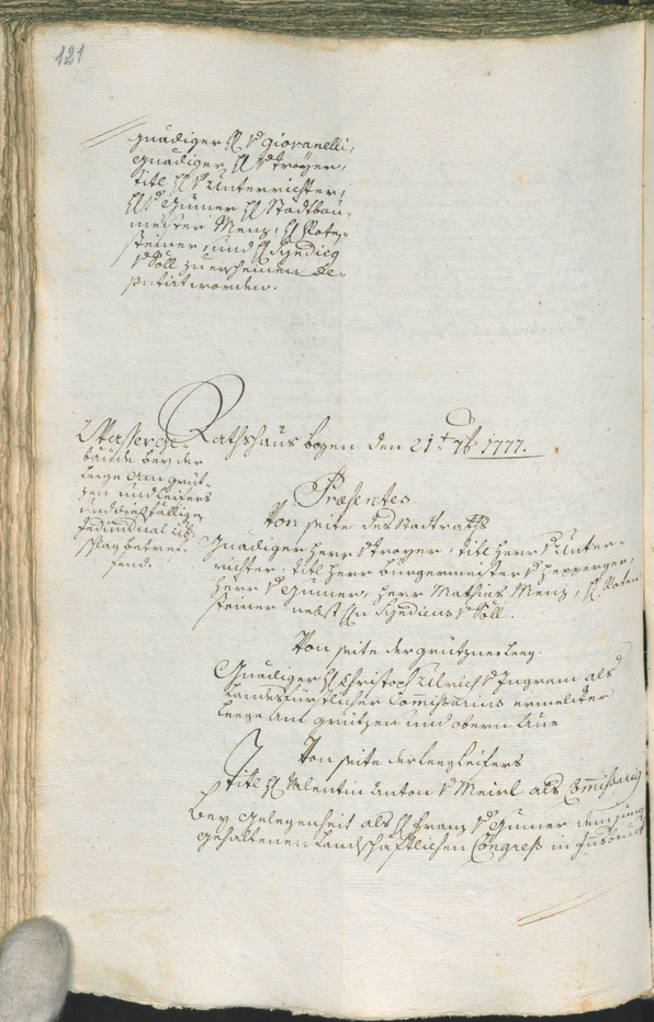 Civic Archives of Bozen-Bolzano - BOhisto Ratsprotokoll 1777/80 