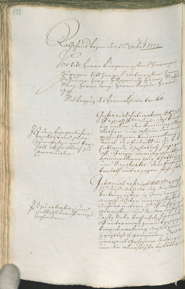 Archivio Storico della Città di Bolzano - BOhisto protocollo consiliare 1777/80 