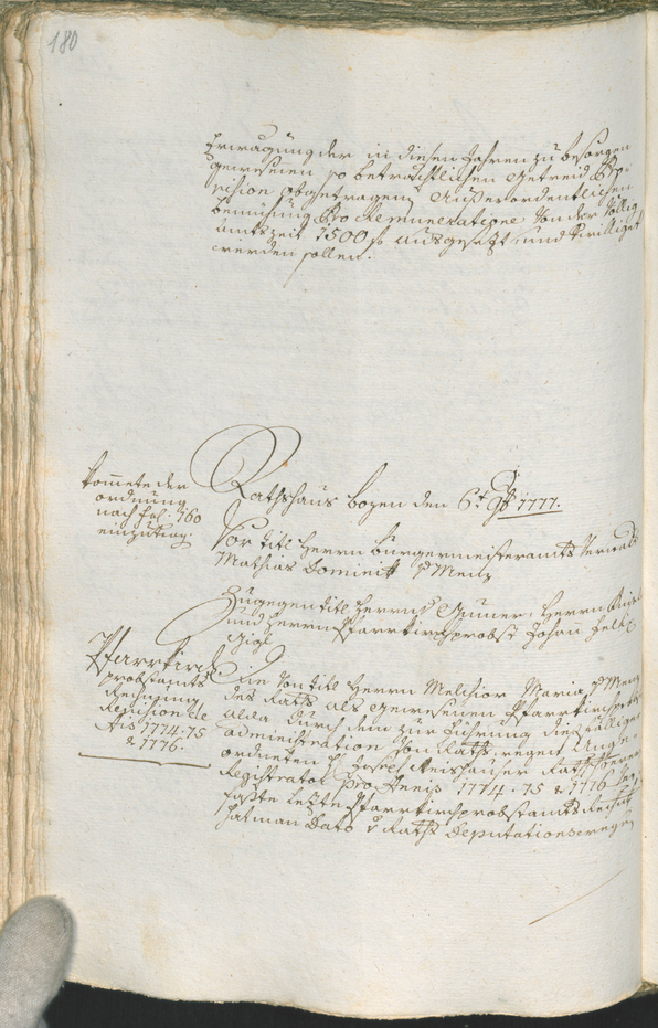 Archivio Storico della Città di Bolzano - BOhisto protocollo consiliare 1777/80 