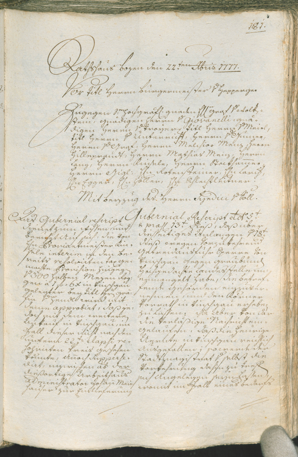 Civic Archives of Bozen-Bolzano - BOhisto Ratsprotokoll 1777/80 