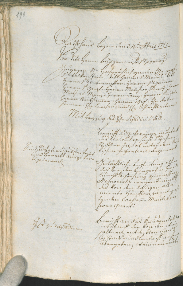 Stadtarchiv Bozen - BOhisto Ratsprotokoll 1777/80 