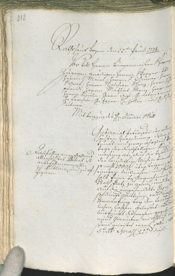 Archivio Storico della Città di Bolzano - BOhisto protocollo consiliare 1777/80 