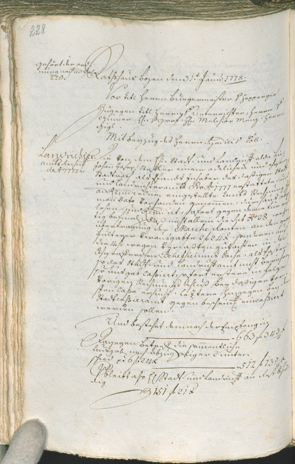 Archivio Storico della Città di Bolzano - BOhisto protocollo consiliare 1777/80 