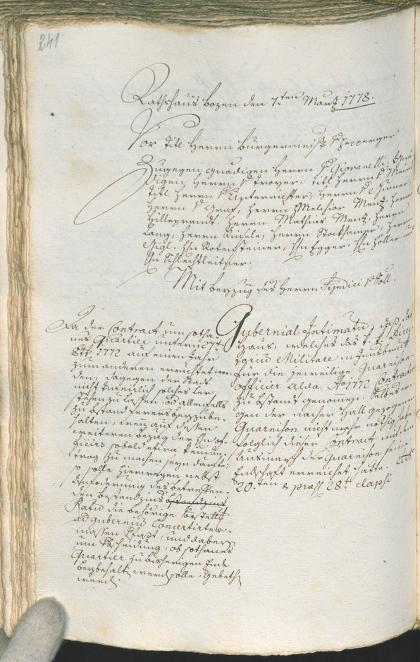 Archivio Storico della Città di Bolzano - BOhisto protocollo consiliare 1777/80 