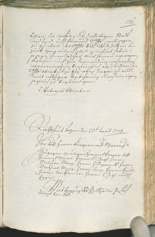 Archivio Storico della Città di Bolzano - BOhisto protocollo consiliare 1777/80 