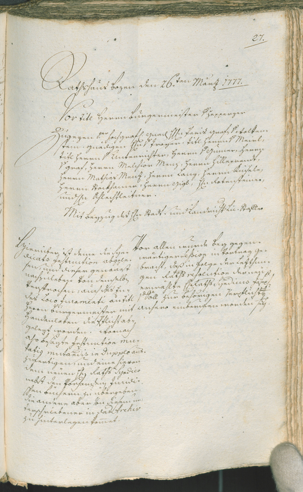 Civic Archives of Bozen-Bolzano - BOhisto Ratsprotokoll 1777/80 