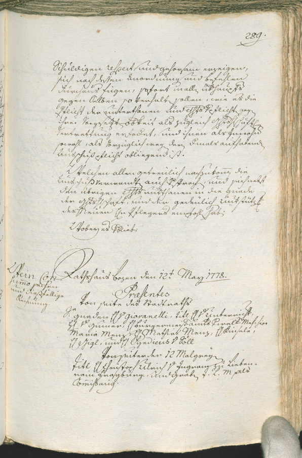 Civic Archives of Bozen-Bolzano - BOhisto Ratsprotokoll 1777/80 