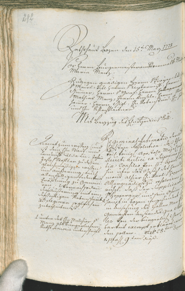 Civic Archives of Bozen-Bolzano - BOhisto Ratsprotokoll 1777/80 