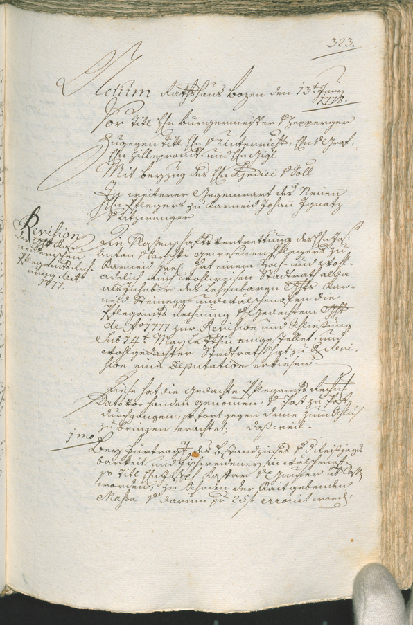 Civic Archives of Bozen-Bolzano - BOhisto Ratsprotokoll 1777/80 