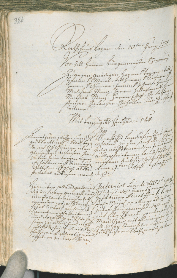 Civic Archives of Bozen-Bolzano - BOhisto Ratsprotokoll 1777/80 