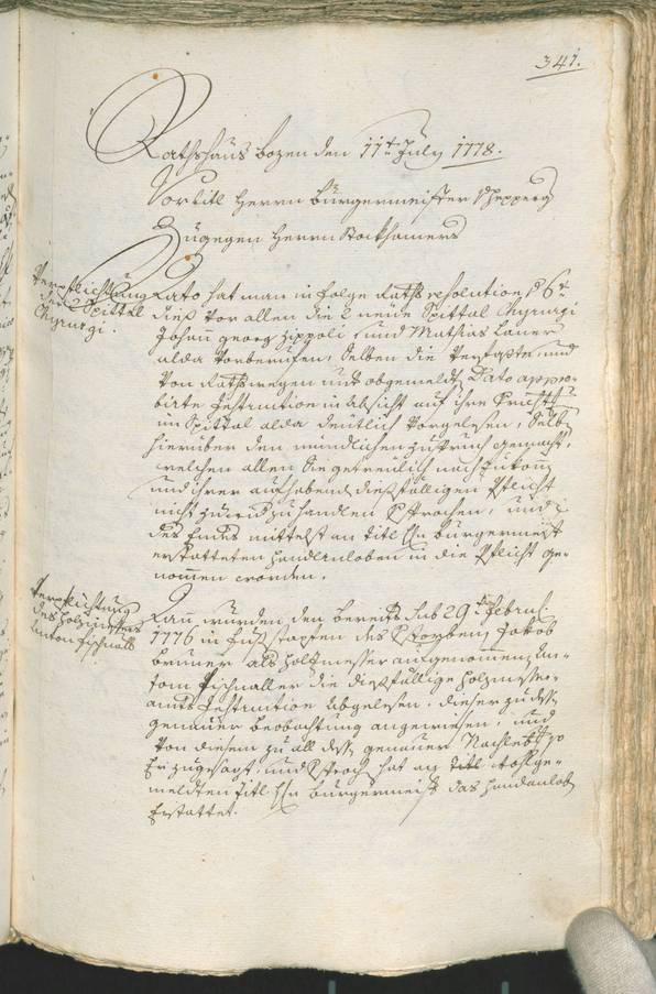 Civic Archives of Bozen-Bolzano - BOhisto Ratsprotokoll 1777/80 