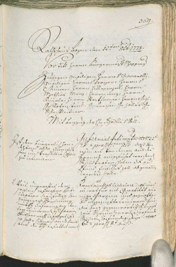 Civic Archives of Bozen-Bolzano - BOhisto Ratsprotokoll 1777/80 