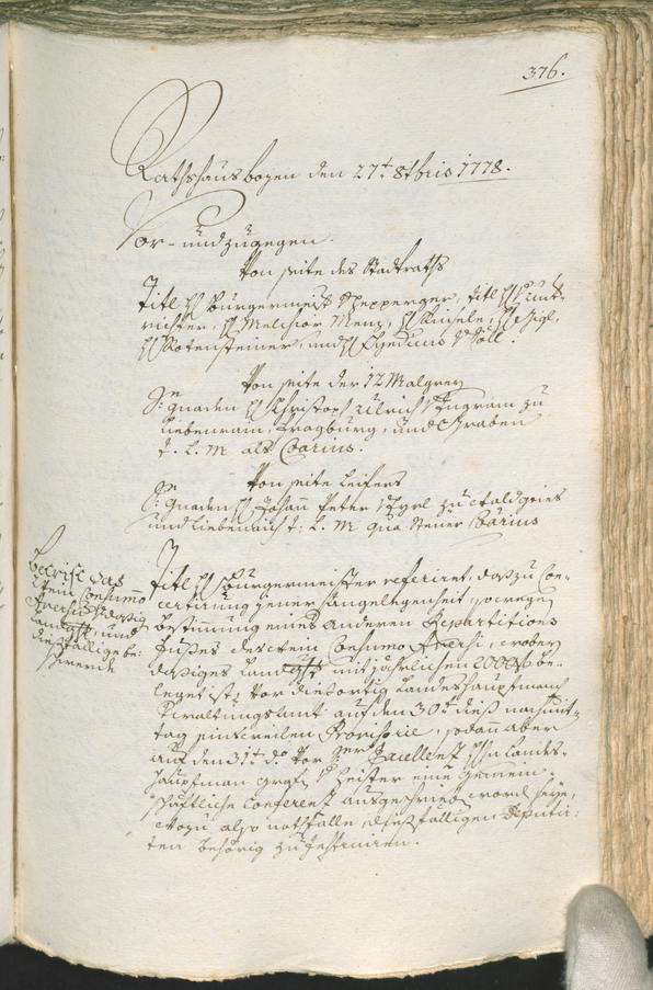 Civic Archives of Bozen-Bolzano - BOhisto Ratsprotokoll 1777/80 