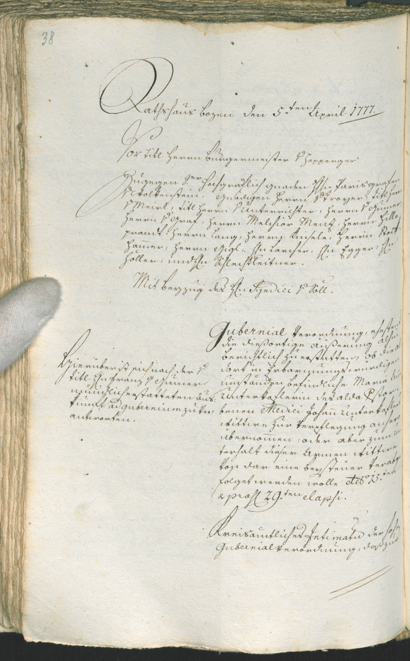 Civic Archives of Bozen-Bolzano - BOhisto Ratsprotokoll 1777/80 