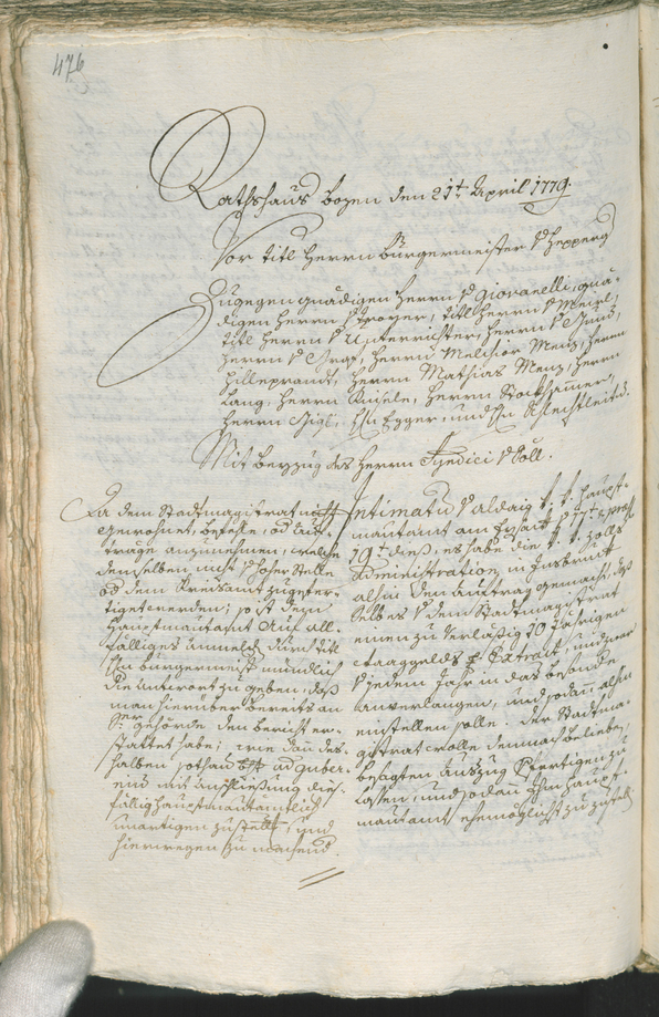 Civic Archives of Bozen-Bolzano - BOhisto Ratsprotokoll 1777/80 