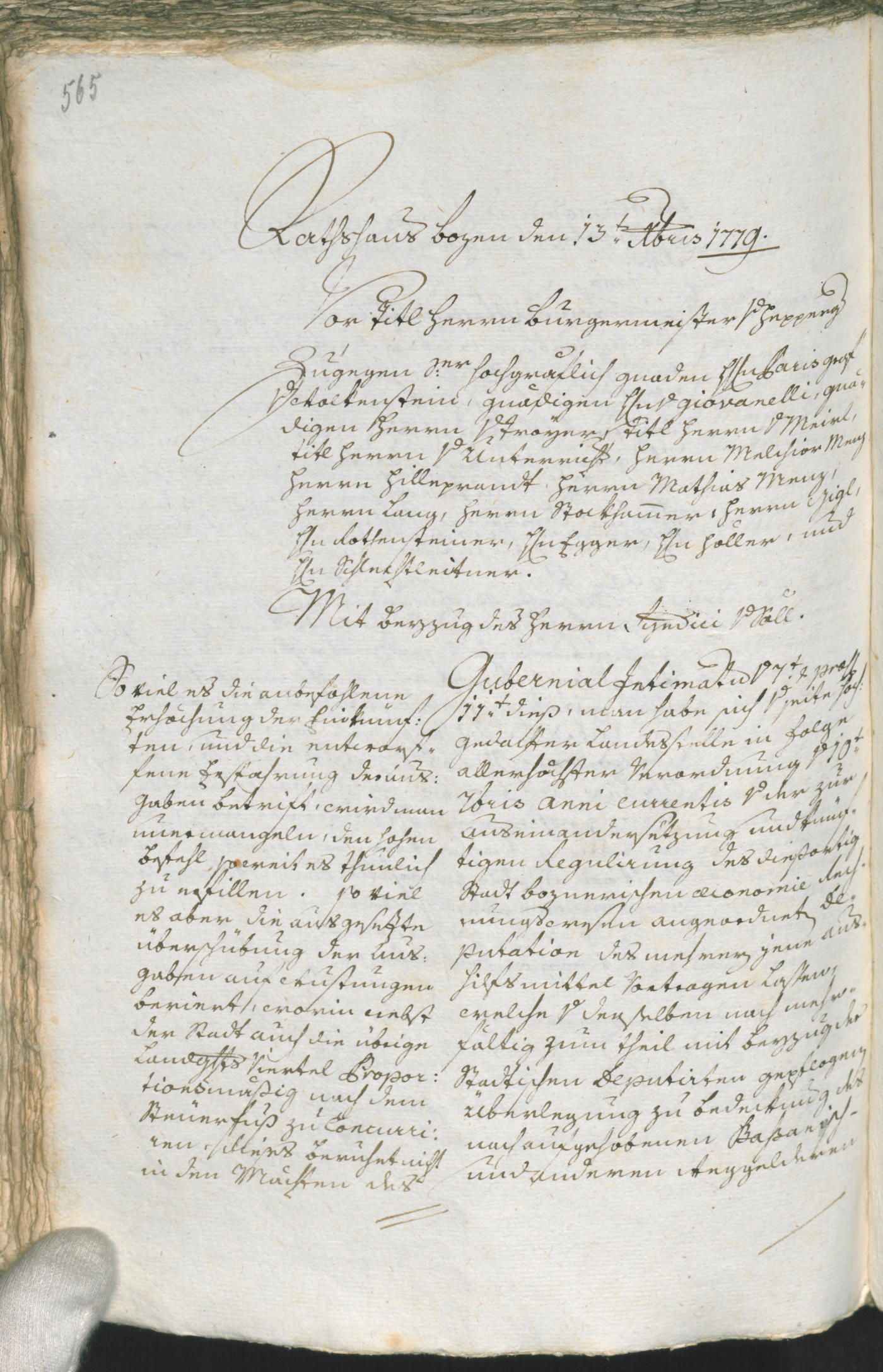 Civic Archives of Bozen-Bolzano - BOhisto Ratsprotokoll 1777/80 