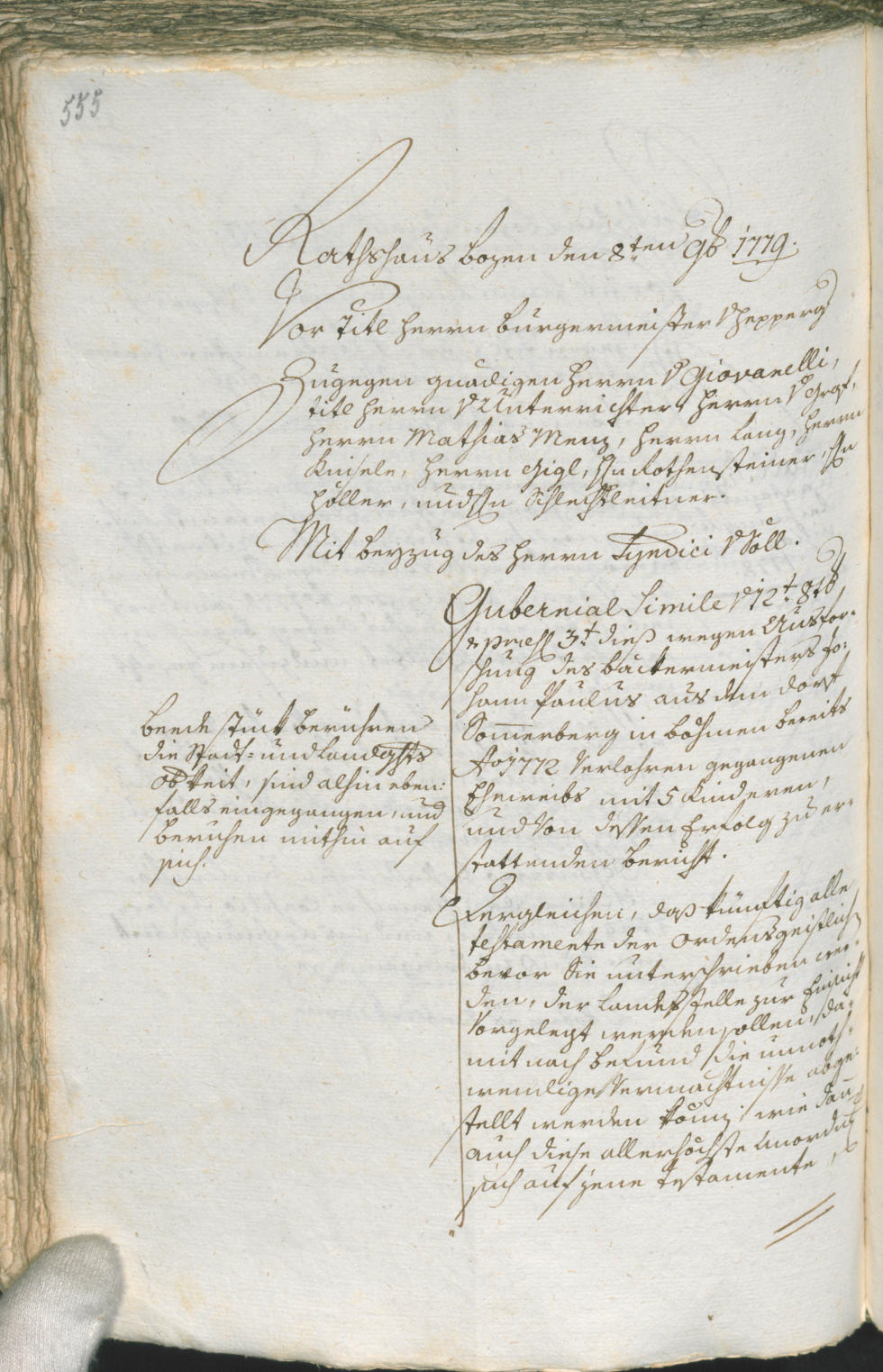Civic Archives of Bozen-Bolzano - BOhisto Ratsprotokoll 1777/80 